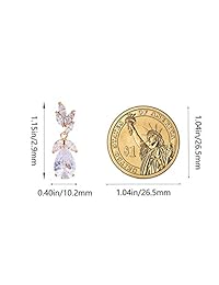 Aretes de circonita cúbica en racimo, elegantes, chapados en oro, diseño de lágrima, diseño floral, para bodas, damas de honor, madre de novia, fiesta, graduación