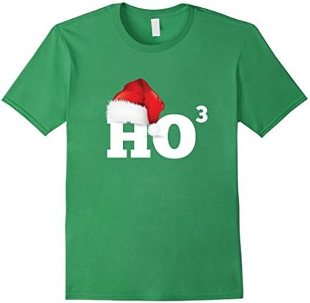 Men's Ho To The Third Power T-Shirt - Funny Christmas Ho Ho Ho Tee XL Grass