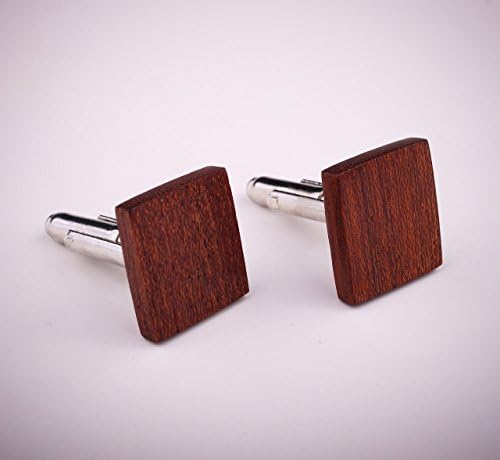 Wooden cufflinks, iroko wood cufflinks for men, 5th anniversary gift, wood anniversary, groomsmen gift, groomsmen cufflinks