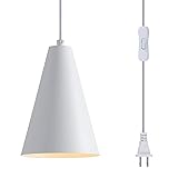 White Plug In Pendant Lights Kitchen Island,Dining