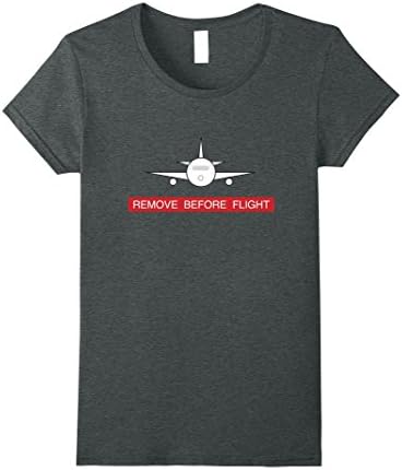 Womens AviationFlux - Pilot / AvGeek T-Shirt - Remove Before Flight Large Dark Heather
