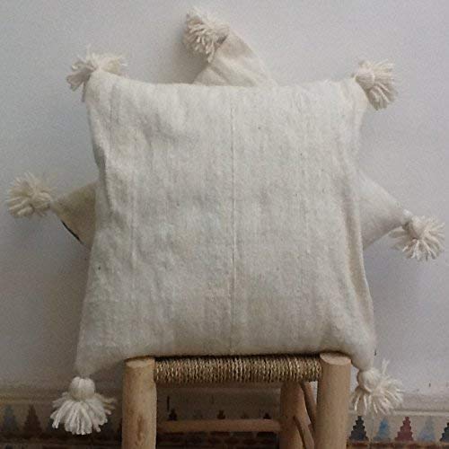Amazon Com Moroccan Pom Pom Throw Pillow Throw Cushion Floor