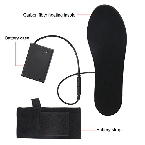 Evaliana Heated Insoles Feet Pads Cut-to-Fit Multiple Sizes Flexible Foot Warmer