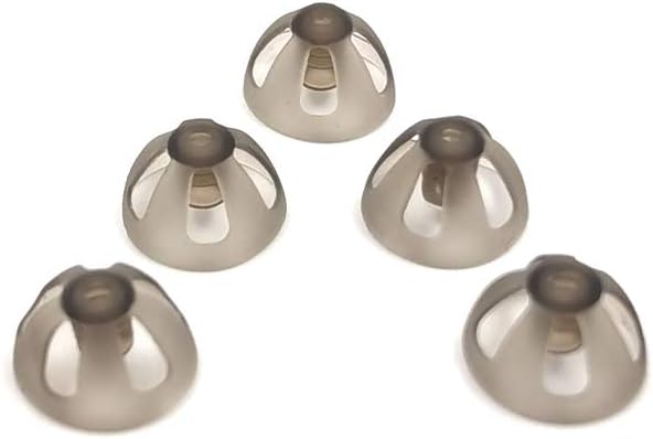 Hearing Aid Domes Smoky Gray Tips Ear Pieces Comfortable for Open Fit BTE Sound Amplifier PSAP Kit Invisible, Except for RIC (L * 5): Health & Personal Care