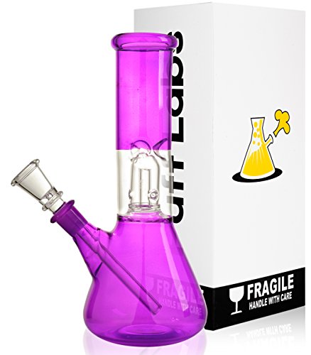 Metallic purple fluroscent perculator8 inch joint glass hookah bo…