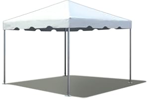 Party Tents Direct 10x10 Heavy-Duty Waterproof Canopy Tent - Steel Frame Outdoor Gazebo for Weddings, Parties & Camping - White Vinyl Cover