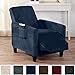 Great Bay Home Velvet Plush Stretch Recliner Slipcover. Velvet Recliner Furniture Protector, Soft Anti-Slip, High Stretch (Recliner, Dark Denim Blue)