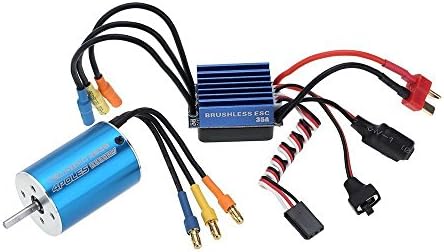 2838 3600KV 4P Sensorless Brushless Motor, Ecelledge 2838 3600KV 4P Sensorless Brushless Motor & 35A Brushless ESC Electronic Speed Controller for 1/14 1/16 1/18 RC Car