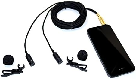 Dual iPhone or iPad Batteryless Lavalier Microphone - Unidirectional (SP-ORTHUS-2)