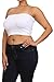 Bubble B Women's Plus Size Seamless Solid Bandeau Tube Top One Size White