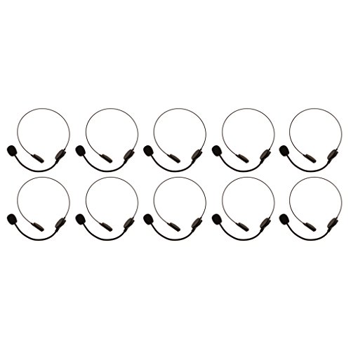 MonkeyJack 10pcs/lot Adults Fashion Funny Black Headset Mic Microphone Toy Halloween Cosplay Costume Accessory Prop