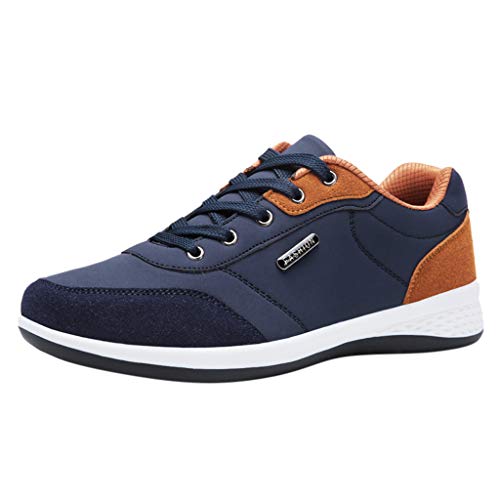 Men's Business Sneaker,Dacawin Fashion Casual Lace Up Leather Sport Running Breathable Comfy Non-Slip Shoes