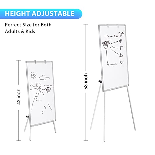 Easel Whiteboard Portable Dry Erase 36 X 24 Tripod Height Adjustable, 3' X 2
