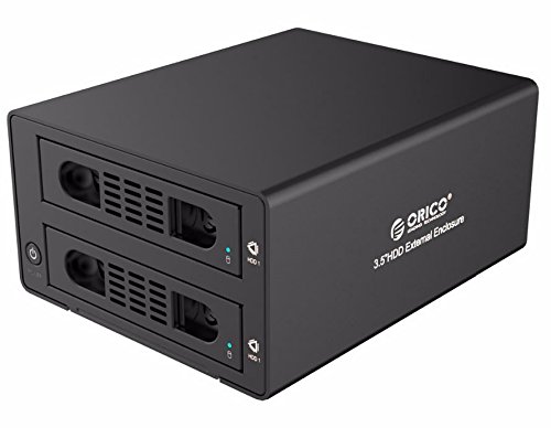 HD Storage RAID USB 3.0/eSATA de 2 Baias até 12TB ORICO Preto - 3529RUS3-V1