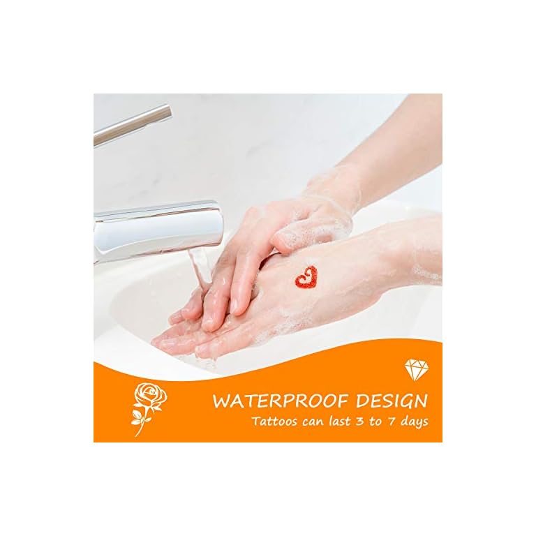 Kit Tatuajes Temporales, Kastiny 48 Colores Tatuajes Purpurina con 203