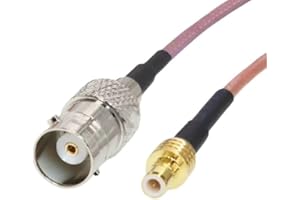 QQEURZSF BNC Male Female to SMB Male Female Adapter 50ohm Low Loss Pigtail RG316 Cable(BNCF-SMBM-RG316,10CM)