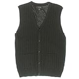 Tasso Elba Mens Cable Knit Button Front Sweater Vest