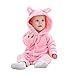 Mycloth IDGIRL Baby Girl Boy Teddy Bear Animal Style Flannel Romper Pajamas Jumpsuit Outfit