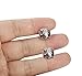 LOYALLOOK Stainless Steel Women's Stud Earrings Square Glittered Epoxy Stone 12mm