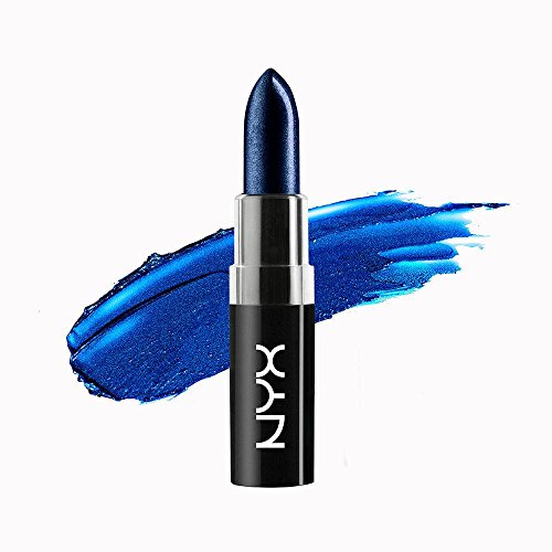 NYX Wicked Lippies Lipstick, 05 Sinful (Deep cobalt blue with silver pearl)