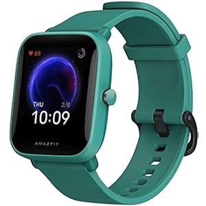 Amazfit Bip U SmartWatch met groot kleurendisplay, 1,69″ horloge met 50 bollen, 60 sportmodi, 5 ATM, robuuste batterijduur van 14 dagen met hartslagmeter SpO2-monitor