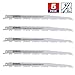 WORKPRO 5-Piece 9-Inch Wood Pruning Reciprocating Saw Blade Set, 5TPI, CR-V Steel Sawzall Replacement Blade Kit for Bosch, Black & Decker, Makita,Dewalt