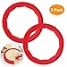 Adjustable Pie Crust Shield, McoMce Pie Weights for Baking, BPA Free Pie Ring, Durable & Reusable Pie Edge Protector, 100% Food Grade Silicone 2 Pack of Pie Protector Shield ( Red )