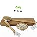 3 Piece Dry Body Brush Set- Natural Boar Bristle Body Brush, Massage Brush and Foot Brush with Pumice. Great For Dry Brushing, Bath and Shower, Exfoliating, Cellulite and Lymphatic Massage.