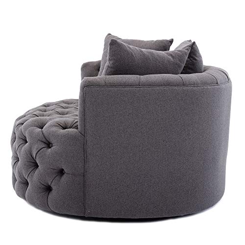 Dolonm Swivel Accent Barrel Chair Modern Sofa Lounge Club Round Chair