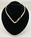 New Shiny Gold Tone 6mm Wide V Shaped Choker Collar Necklace Wire (CV4)