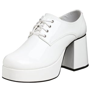 Funtasma by Pleaser Men's Jazz-02 Platform Oxford,White Patent,M (US Men's 10-11 M)