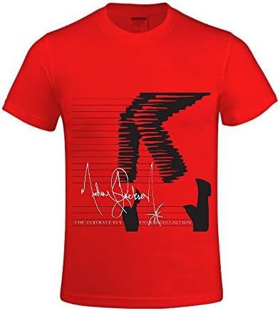 Michael Jackson The Ultimate Fan Extras Men T Shirts Crew Neck 100 Cotton Red
