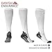 DANISH ENDURANCE Graduated Compression Socks (White 1 Pair, US Women 8-10 // US Men 6.5-8.5)