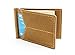 Andar Mens Leather Money Clip, Front Pocket Minimalist Card Holder RFID Blocking Wallet Made from Full Grain Leather, with Back Saving Bi-Fold Cash Clip - The Baron (Tan)