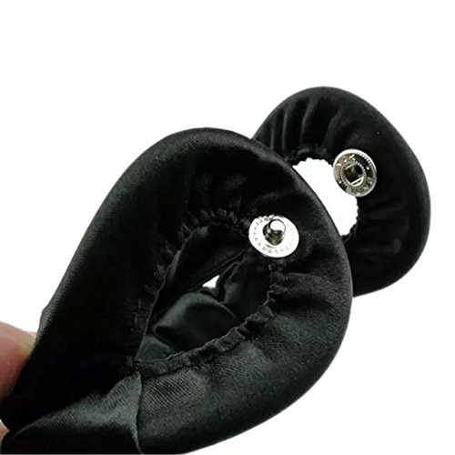 Iebeauty2 PCS New Metal Button Wrinkled Fabric Hair Styling Buns Donut Ring Shape Clip Twist Hair Stick - Thumbnail 4