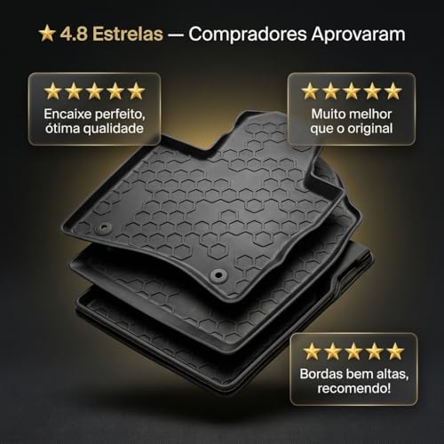 Tapete Borracha para Rampage 2024 2025 2026 Bandeja Bordas Elevadas Impermeável