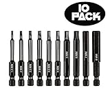 Hex Head Metric Drill Bit Set (10 PACK WITH STORAGE CASE) - Magnetic Tips - Quick Release Shank for Easy Attachment - Solid S2 Steel Alloy - 2.3" Long - Perfect for Ikea Type Furniture