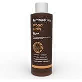 Furniture Clinic Wood Stain, Water-Based &amp; Fast Drying, Black | 8.5 oz bottle of low odor &amp; non-toxic formula with natural matte finish. Restores indoor and outdoor cabinets, furniture.