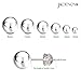 JADENOVA S925 Sterling Silver Earrings Round Ball Stud Earrings for Women Men