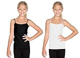 Sugarlips Girl's Seamless Camisole - 2 PACK - White and Black