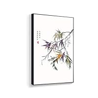 Framed Canvas Home Artwork Decoration Antique Plant Canvas Wall Art for Living Room, Bedroom - 16x24 inches