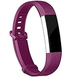 iGK Replacement Bands Compatible for Fitbit Alta and Fitbit Alta HR, Newest Adjustable Sport Strap Smartwatch Fitness Wristbands Fuchsia Small