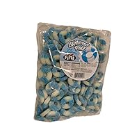 Sour Gummy Ring Candy, Premium Assorted Flavors, Bulk Candy, 2.2 Pound Bag Gummies (Sour Blue Raspberry (blue))