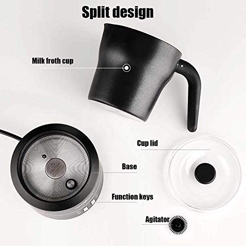 LKNJLL Milchaufschäumer, Abnehmbarer Krug, elektrische automatische Milchschaum-Hersteller und Wärmer for Latte und… – Bild 6