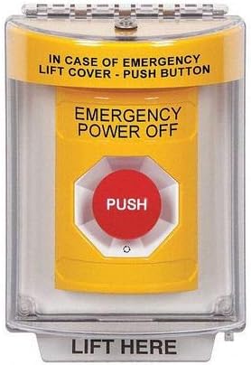 Emergency Power Off Push Button, 2-7/8" D