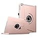 Fintie iPad Air 2 Case - 360 Degree Rotating Stand Case with Smart Cover Auto Sleep / Wake Feature for Apple iPad Air 2 (iPad 6) 2014 Model, Rose Gold