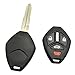 Horande 4 Buttons Replacement Key Fob Cover Case fit Mitsubishi Galant 2008~2010 Lancer 2007~201 Outlander 2007~2009