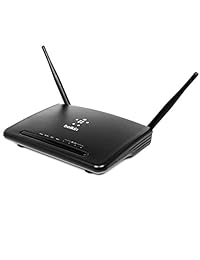 Belkin f9 K1010 300 Mbps Wireless N 300 4 Port Router w 2 antenas, color negro