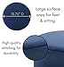 BIRDROCK HOME Round Ottoman Foot Stool – Soft Padded Modern Stool Design – Ideal for Living Room, Bedroom – Compact Footrest, Vanity Chair, Small Furniture – Foam Seating, Decorative Accent (Blue)