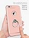 iPhone 6 Plus Case, iPhone 6S Plus Case, COOLQO Ultra-Thin 3in1 PC Hard Skin 360 Degree Rotating Ring Kickstand & [Tempered Glass Screen Protector] for Apple iPhone 6 Plus 5.5 Inch (Rose Gold)